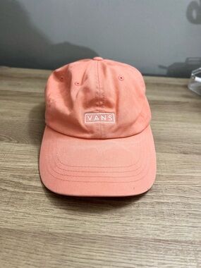 Vans Kids Peach Snapback Baseball Cap with White Logo